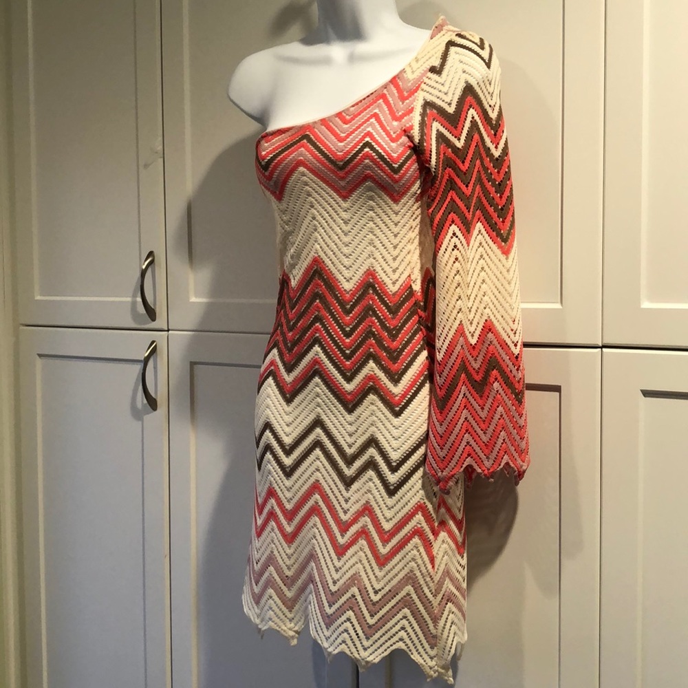 Knit colorful dress